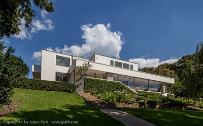 The Tugendhat House - completed in 1930 - View from the back yard - UNESCO World Heritage Site  Brno, The Czech Republic